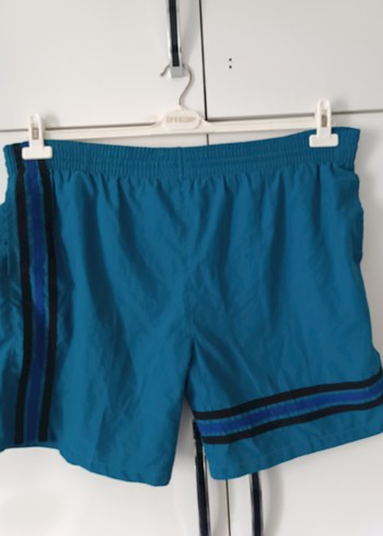 Erkek Kemerli Kısa Mavi Şort - Görsel 2