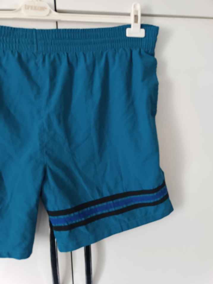 Erkek Kemerli Kısa Mavi Şort - Görsel 3