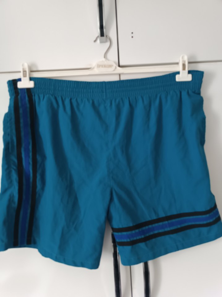Erkek Kemerli Kısa Mavi Şort - Görsel 2