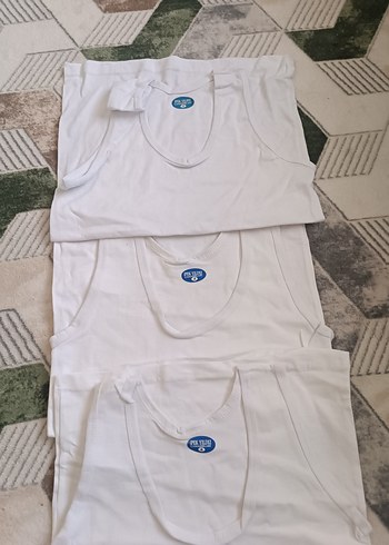 Erkek Beyaz Rahat Kesim Atlet - Görsel 2