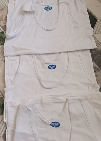 Erkek Beyaz Rahat Kesim Atlet - Görsel 3