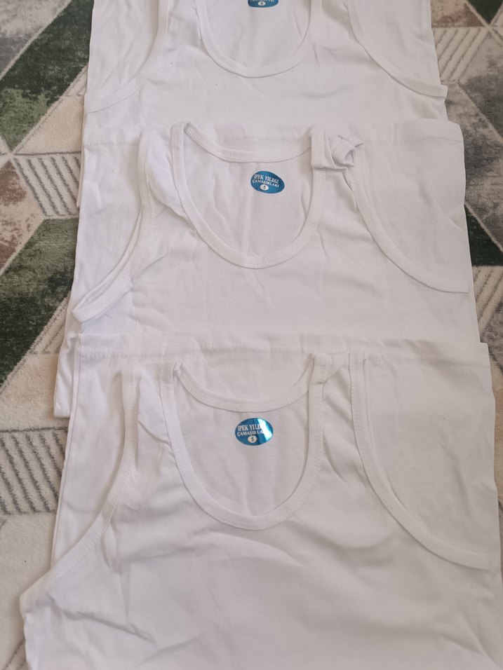 Beyaz Erkek Atlet - Normal Boy, Regular Fit - Görsel 2