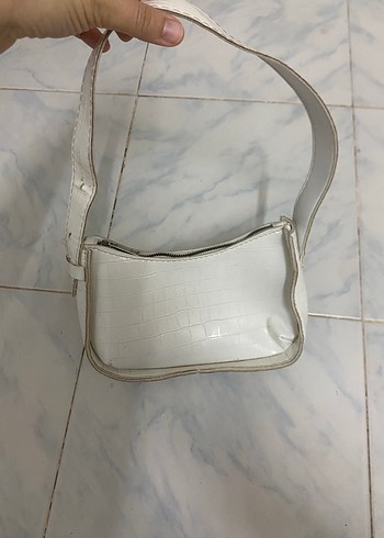 Diğer Sik Beyaz Capraz Canta Minimal Ve Modern