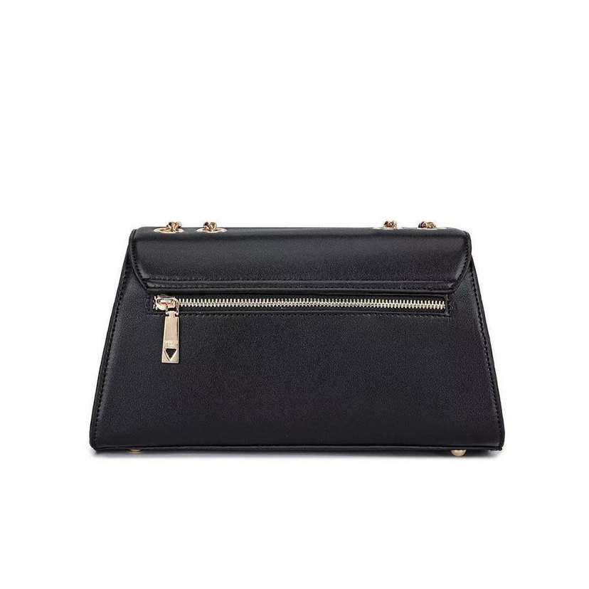 Zincir Detaylı Siyah Deri Kadın Çanta - Görsel 2