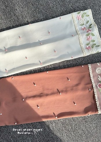 Nakış İşlemeli Pembe Bohem Uzun Kadın abaya - Görsel 3