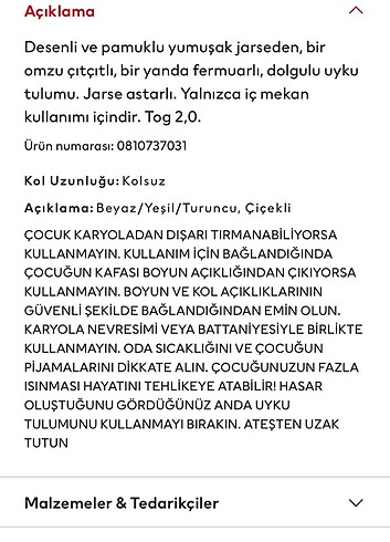 H&M uyku tulumu - Görsel 3