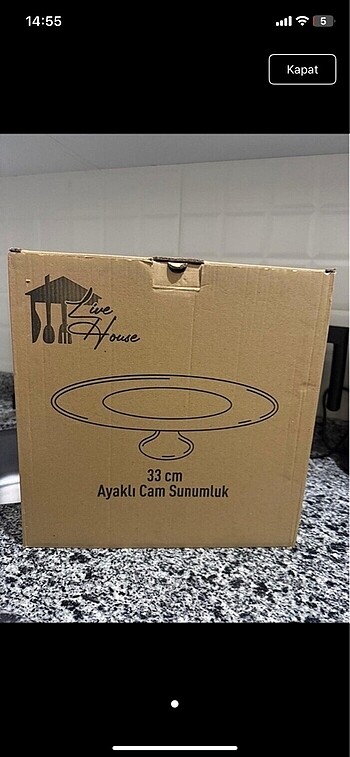 Diğer Ayaklı cam sunumluk