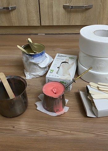 Ağda ağda bezi spatula eldiven ağda seti