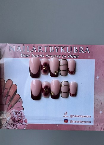 Bordo Parlak jel takma tırnak - Görsel 2