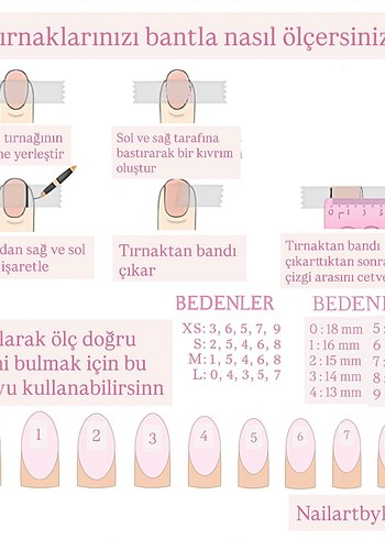 Beden Renk Beyaz Çiçekli jel takma tırnak
