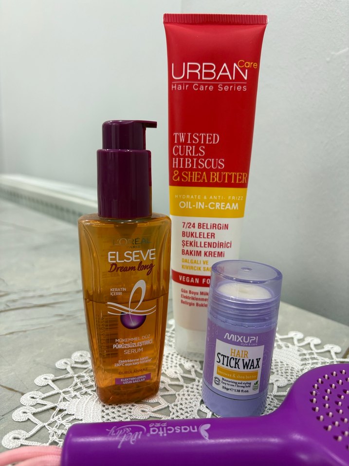 Saç Bakım Seti: Krem, Yağ, Wax ve Fırça - Görsel 2