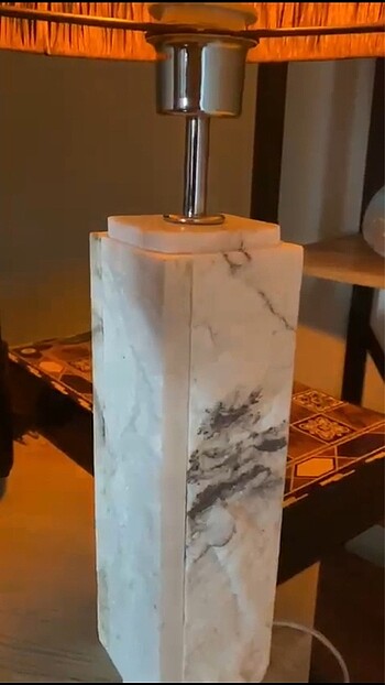 Mudo Concept Mermer abajur antrasit başlıklı şapka eni 30 cm