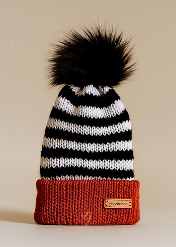 Kadın Çok Renkli Bohem Örgü Bere - Görsel 9