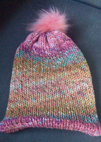 Kadın Çok Renkli Bohem Örgü Bere - Görsel 7