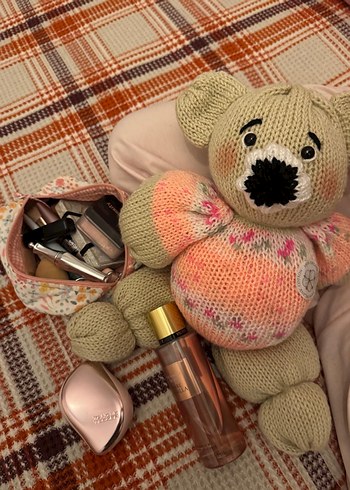 Renkli Örgü Ayıcık Peluş Oyuncak - Görsel 3