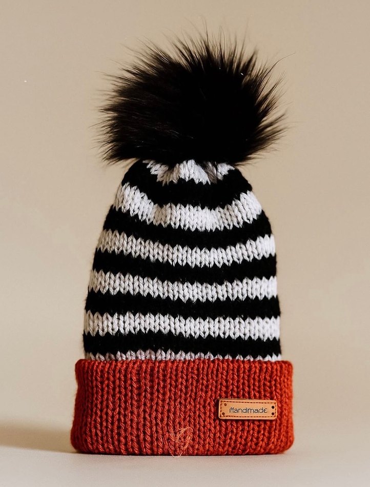 Renkli Örgü Kadın Bere - Görsel 4