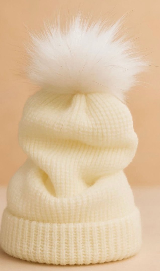 Renkli Örgü Kadın Bere - Görsel 3