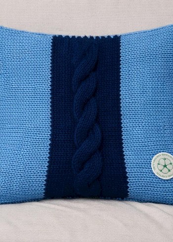 Kırmızı ve Gri Bohem Örgü Yastık - Görsel 6