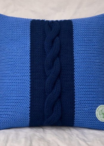 Kırmızı ve Gri Bohem Örgü Yastık - Görsel 7