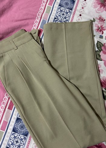 34 Beden Trendyolmilla vizon straight / düz kesim pileli pantolon