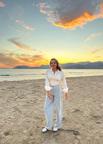 Gri palazzo Pantolon - Görsel 2