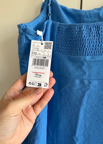 xxl Beden mavi Renk Mavi Drapeli Mini Elbise