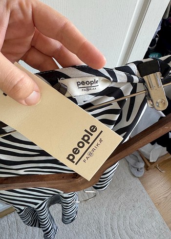 Fabrika Zebra Desenli Midi Kadın Etek
