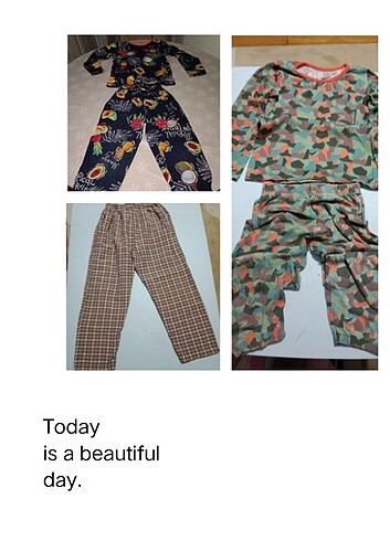 4-5 yaş erkek çocuk pijama takımı