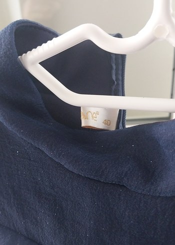 Uzun Kollu Lacivert Gotik Abiye Elbise - Görsel 4