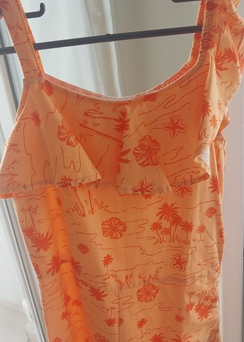 Kırmızı Desenli Salaş Kadın Tulum - Görsel 4