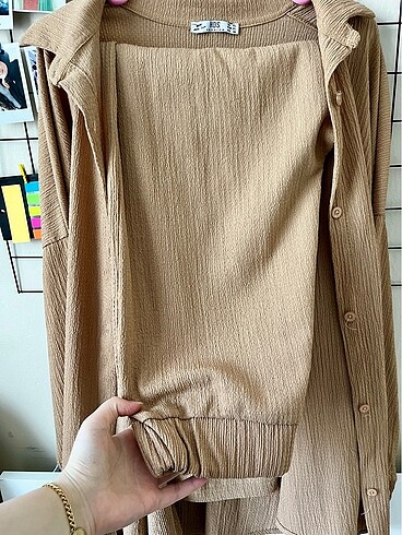 xl Beden camel Renk Tesettür takım
