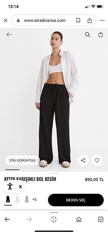 Stradivarius stradivarius keten pantolon