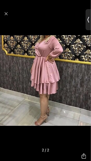 universal Beden pembe Renk rose pembe kısa elbise