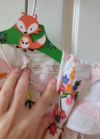 18-24 Ay Beden pembe Renk Zara kız bebek elbise