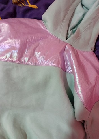 Kız Çocuk Yeşil Kapüşonlu Sweatshirt - Görsel 4