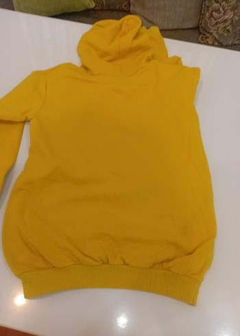 Sarı Adidas Kapüşonlu Erkek cocuk Sweatshirt - Görsel 4