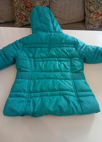 Turkuaz Kürklü Çocuk Kışlık Mont - Görsel 6