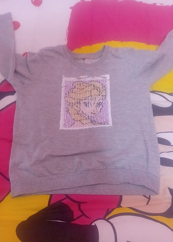 2 adet Kız Çocuk Pembe Peppa Pig Baskılı ve elsa anna sweat - Görsel 3