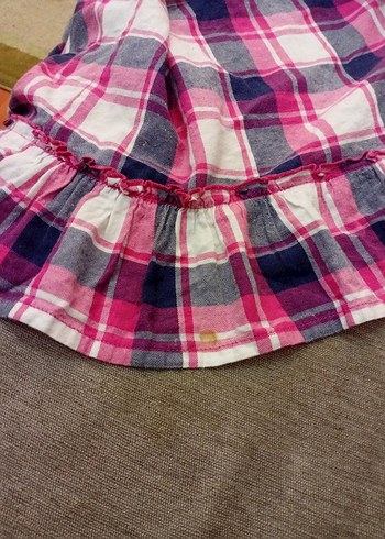 Renkli Kareli Uzun Kollu Kız gömlek - Görsel 3