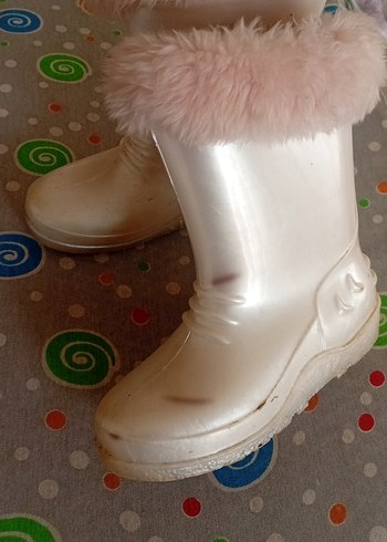 Kızlar için pembe Kürklü Lastik Çizme - Görsel 3