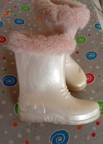 Kızlar için pembe Kürklü Lastik Çizme - Görsel 2