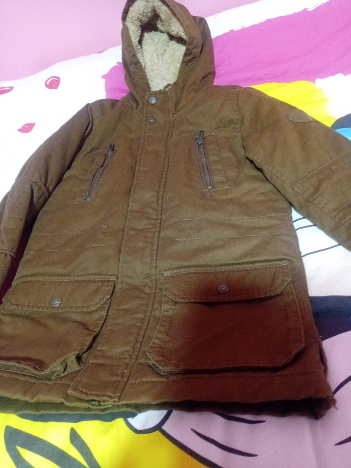 Kapüşonlu Kahverengi Kadın Mont - Görsel 2