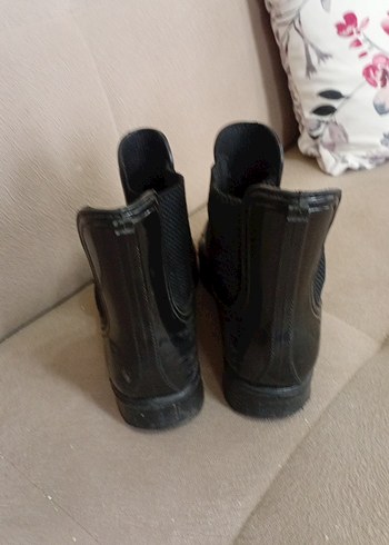 Siyah Rugan Stiletto Topuklu Kadın Bot - Görsel 4