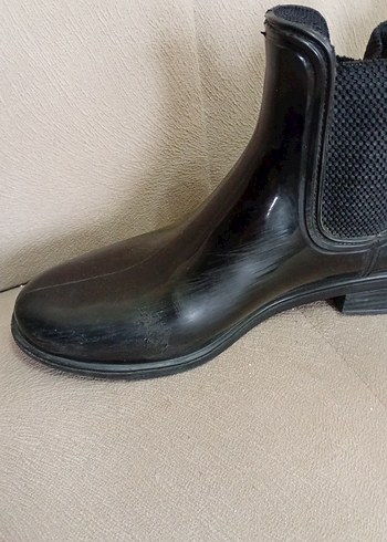 Siyah Rugan Stiletto Topuklu Kadın Bot - Görsel 2