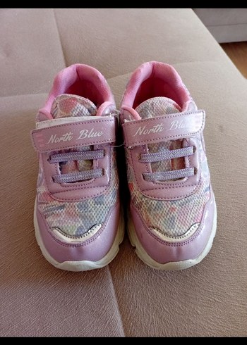 Kız Çocuk Pembe Bağcıksız Spor Ayakkabı ışıksız lila pembe karşk