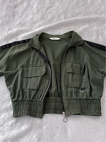 Bomber crop ceket