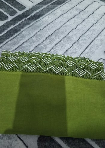 Yeşil Nakışlı Bohem Perde - Görsel 2