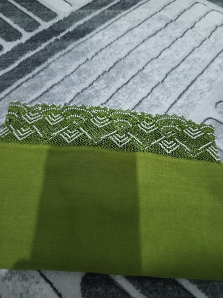 Yeşil Nakışlı Bohem Perde - Görsel 2