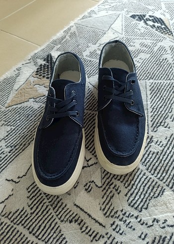 41 Beden lacivert Renk Lacivert Denim Bağcıklı Erkek Ayakkabı