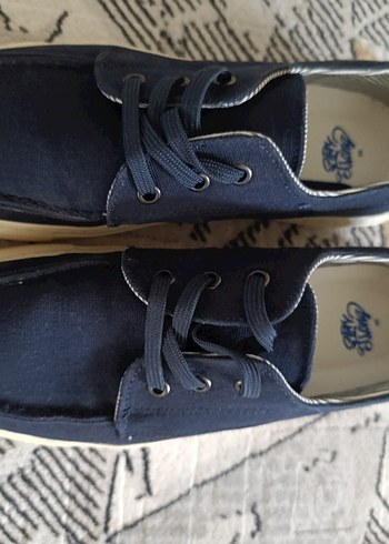 Lacivert Denim Bağcıklı Erkek Ayakkabı